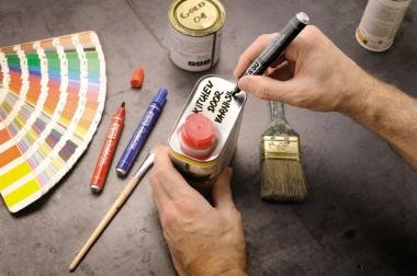 Pentel marker alkoholos kerek hegyű vastag 4 db-os szett - 2 db fekete, kék, piros